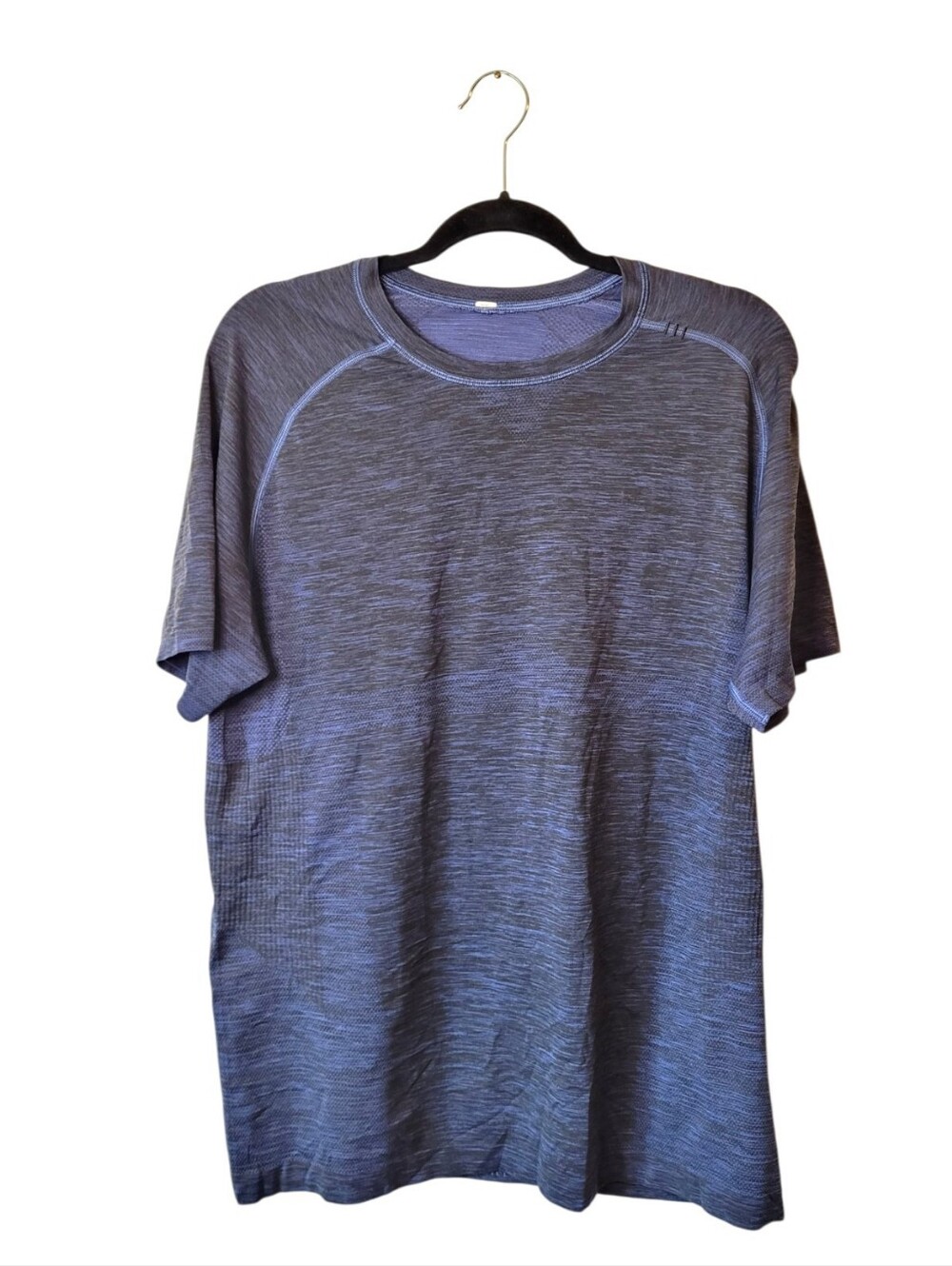 Lululemon Men's Heather Blue Short-Sleeve Performance Tee Size L